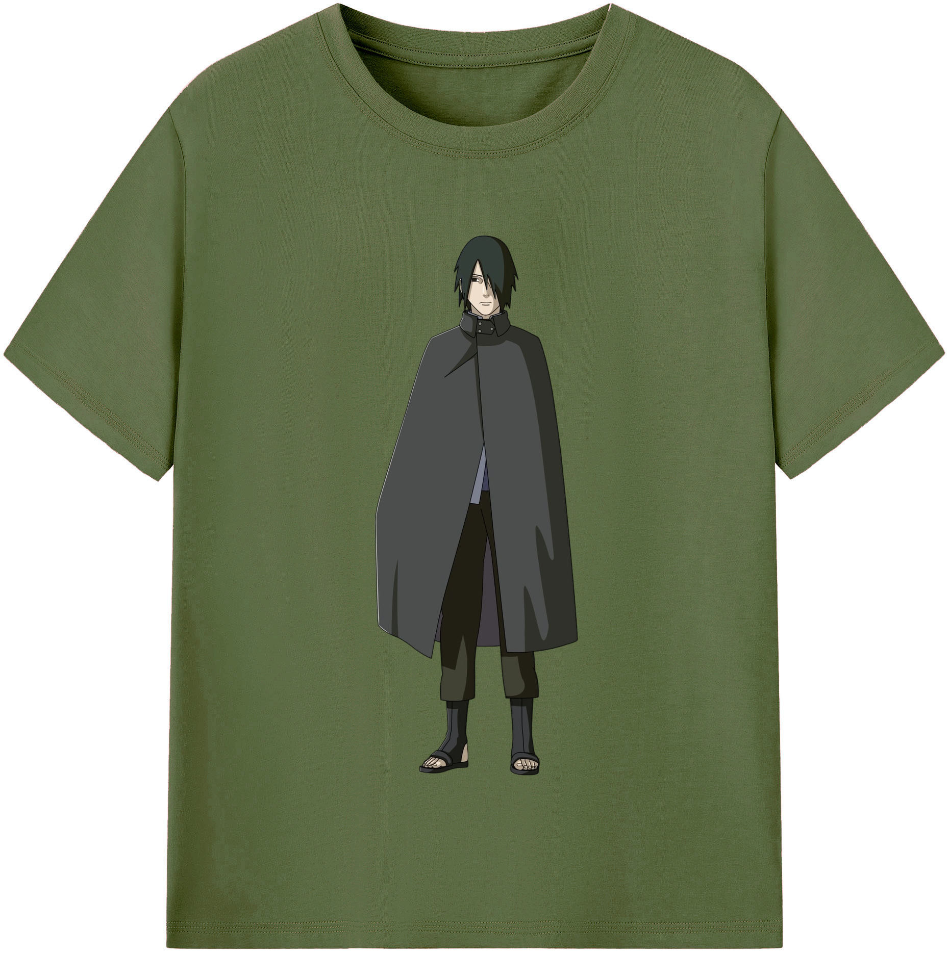 （画像用） NARUTO -ナルト- うちは サスケ Uchiha Sasuke 綿100％半袖Tシャツ（フロントプリント）